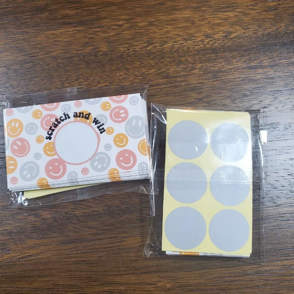 Scratch & Win-Thank You Cards - Happy Smily Face - 40 Cards